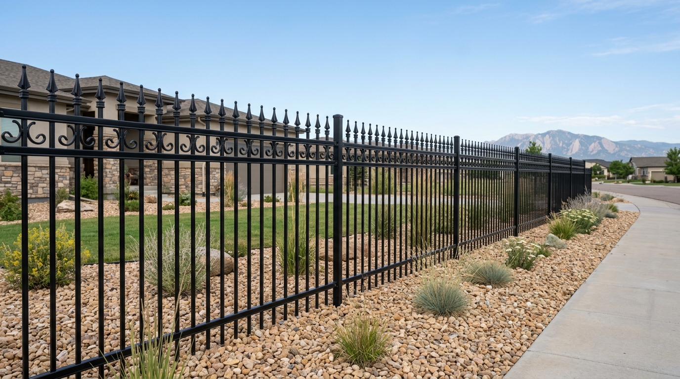 Ornamental Iron Fence Installation in Thornton, CO — Best Value Landscaping & Fencing